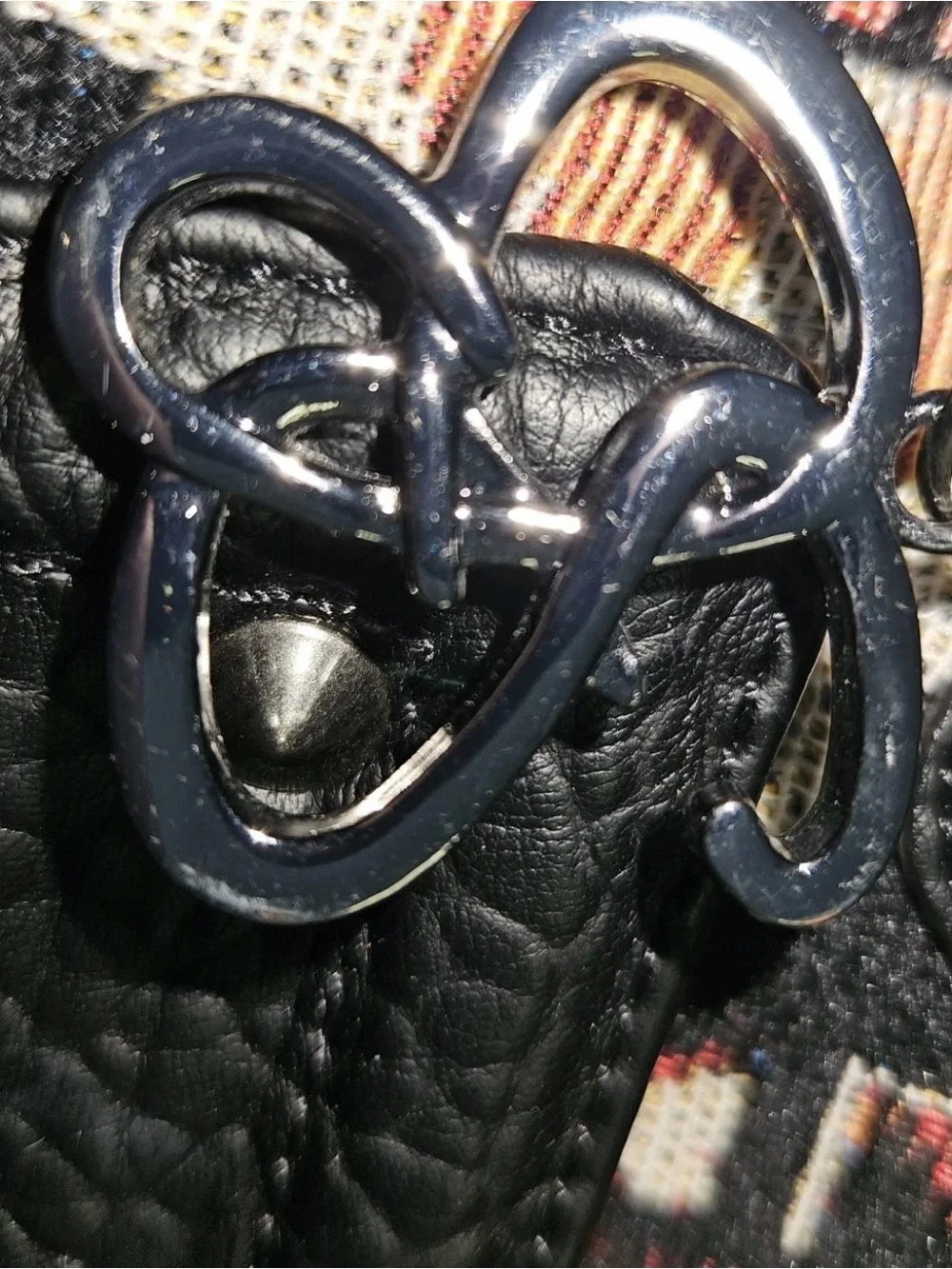 Jessica Simpson Black Multi Tapestry Tote with Crossbody Strap